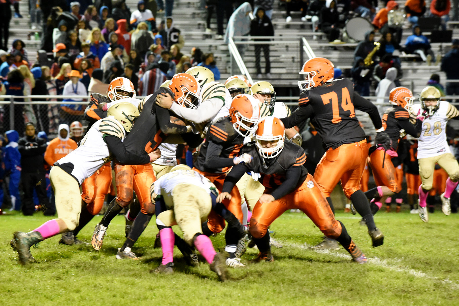 In the middle of the pile